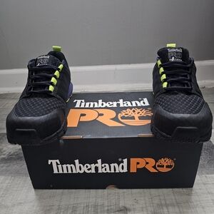 Timberland PRO Black and Lime Athletic Shoes